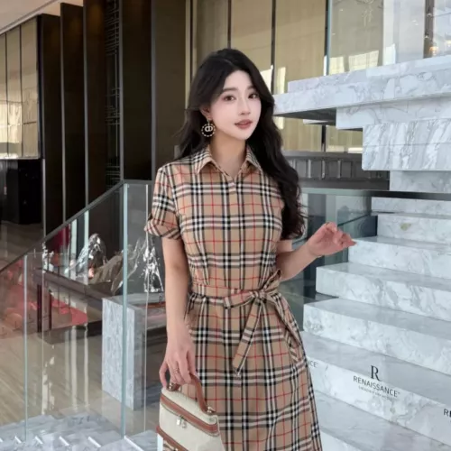 Replica Burberry Dresses Short Sleeved For Women #1335859 $85.00 USD for Wholesale