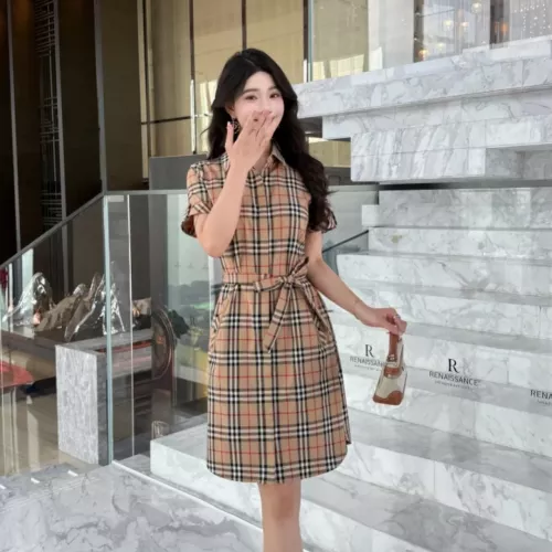 Replica Burberry Dresses Short Sleeved For Women #1335859 $85.00 USD for Wholesale