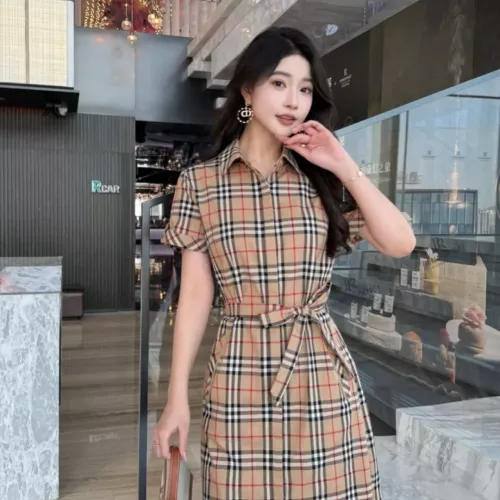 Replica Burberry Dresses Short Sleeved For Women #1335859 $85.00 USD for Wholesale