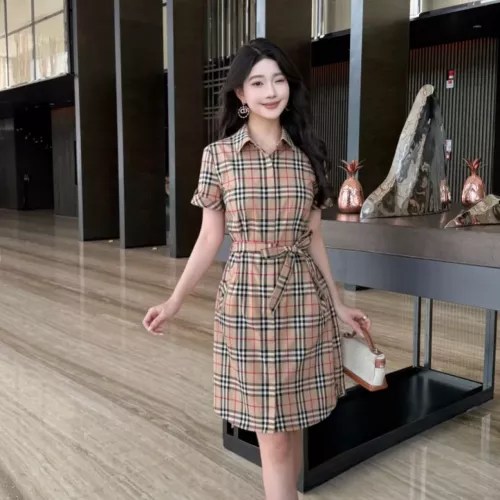 Replica Burberry Dresses Short Sleeved For Women #1335859 $85.00 USD for Wholesale