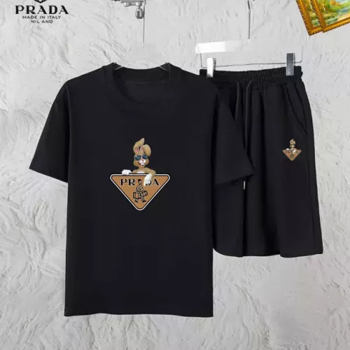 Prada Tracksuits Short Sleeved For Men #1336101 $48.00 USD, Wholesale Replica Prada Tracksuits