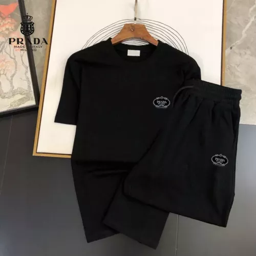 Prada Tracksuits Short Sleeved For Men #1336166 $48.00 USD, Wholesale Replica Prada Tracksuits