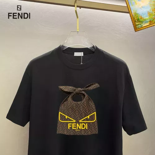 Replica Fendi T-Shirts Short Sleeved For Unisex #1336213 $25.00 USD for Wholesale