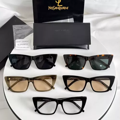 Replica Yves Saint Laurent YSL AAA Quality Sunglasses #1336496 $60.00 USD for Wholesale