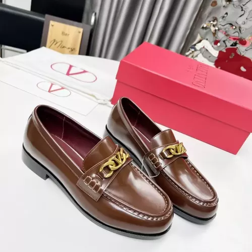 Valentino Leather Shoes For Women #1339618 $102.00 USD, Wholesale Replica Valentino Leather Shoes