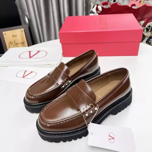 Valentino Leather Shoes For Women #1339624 $102.00 USD, Wholesale Replica Valentino Leather Shoes