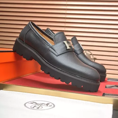 Replica Hermes Leather Shoes For Men #1339664 $102.00 USD for Wholesale
