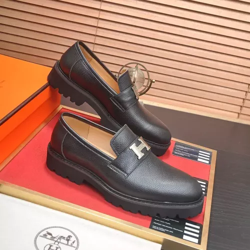 Replica Hermes Leather Shoes For Men #1339664 $102.00 USD for Wholesale