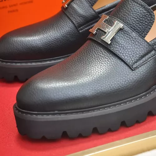 Replica Hermes Leather Shoes For Men #1339664 $102.00 USD for Wholesale