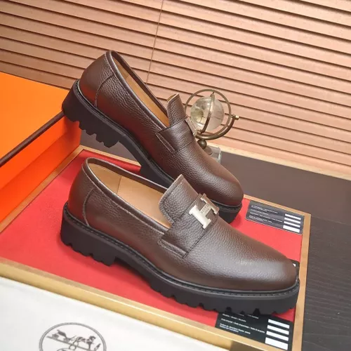 Replica Hermes Leather Shoes For Men #1339665 $102.00 USD for Wholesale