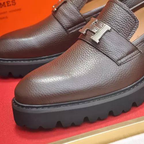 Replica Hermes Leather Shoes For Men #1339665 $102.00 USD for Wholesale