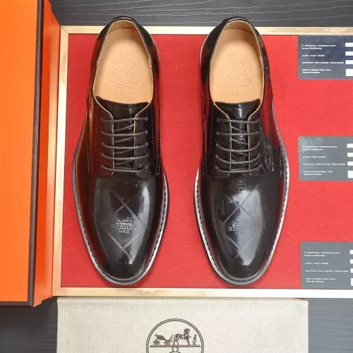 Replica Hermes Leather Shoes For Men #1339666 $102.00 USD for Wholesale