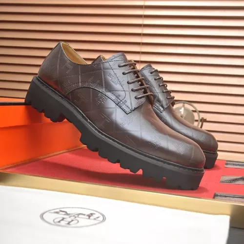 Replica Hermes Leather Shoes For Men #1339667 $102.00 USD for Wholesale