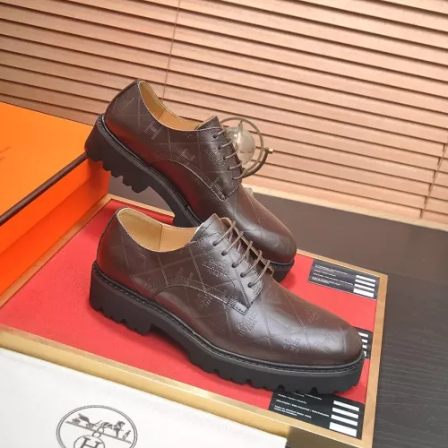 Replica Hermes Leather Shoes For Men #1339667 $102.00 USD for Wholesale