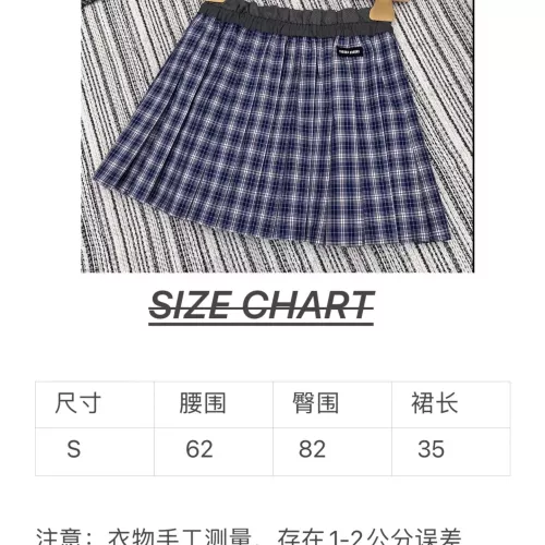 Replica MIU MIU Skirts For Women #1339745 $96.00 USD for Wholesale