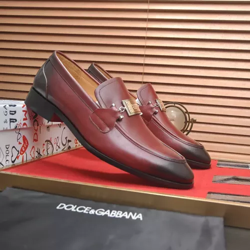 Replica Dolce & Gabbana D&G Leather Shoes For Men #1339971 $96.00 USD for Wholesale