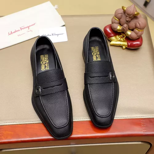 Replica Salvatore Ferragamo Leather Shoes For Men #1340041 $85.00 USD for Wholesale