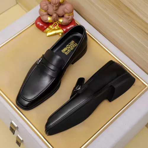 Replica Salvatore Ferragamo Leather Shoes For Men #1340042 $85.00 USD for Wholesale
