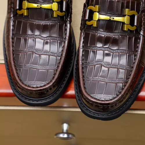 Replica Salvatore Ferragamo Leather Shoes For Men #1340044 $88.00 USD for Wholesale