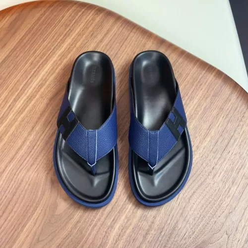 Replica Hermes Slippers For Men #1340198 $82.00 USD for Wholesale