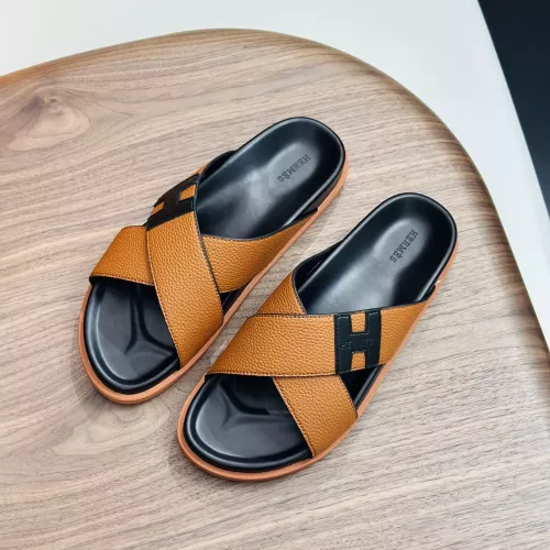 Replica Hermes Slippers For Men #1340201 $82.00 USD for Wholesale