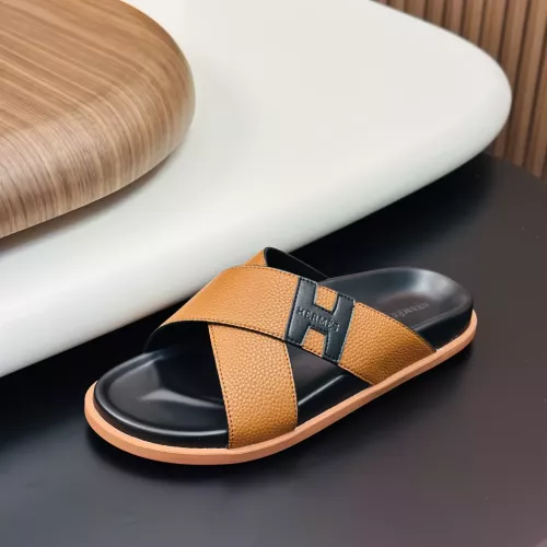 Replica Hermes Slippers For Men #1340201 $82.00 USD for Wholesale