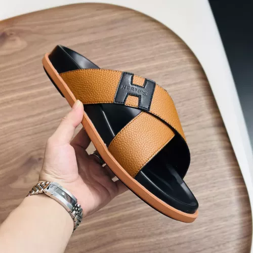 Replica Hermes Slippers For Men #1340201 $82.00 USD for Wholesale
