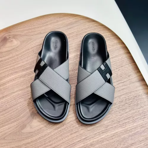 Replica Hermes Slippers For Men #1340202 $82.00 USD for Wholesale