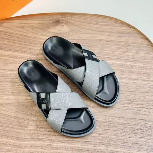 Replica Hermes Slippers For Men #1340202 $82.00 USD for Wholesale