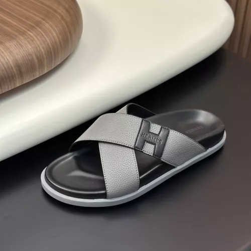 Replica Hermes Slippers For Men #1340202 $82.00 USD for Wholesale