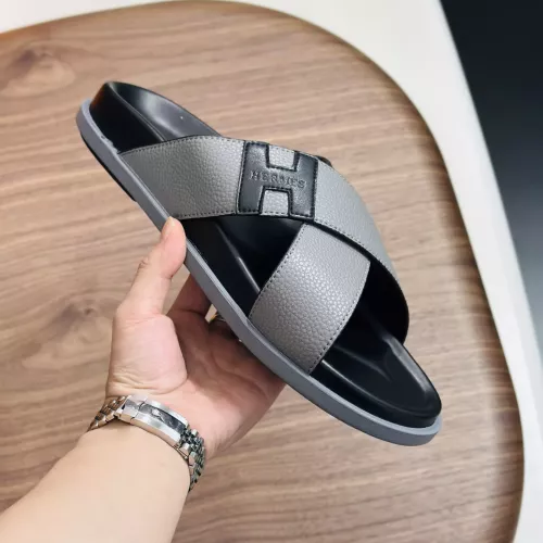 Replica Hermes Slippers For Men #1340202 $82.00 USD for Wholesale