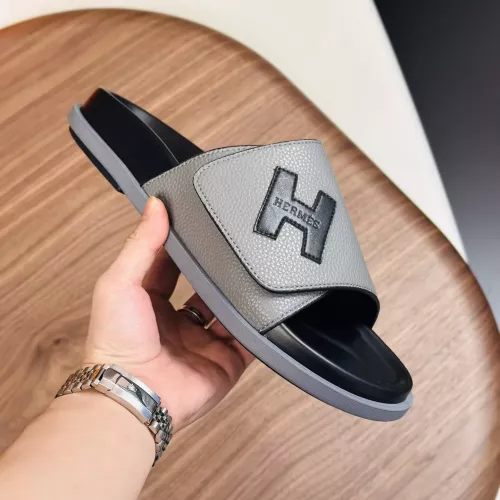 Replica Hermes Slippers For Men #1340207 $82.00 USD for Wholesale