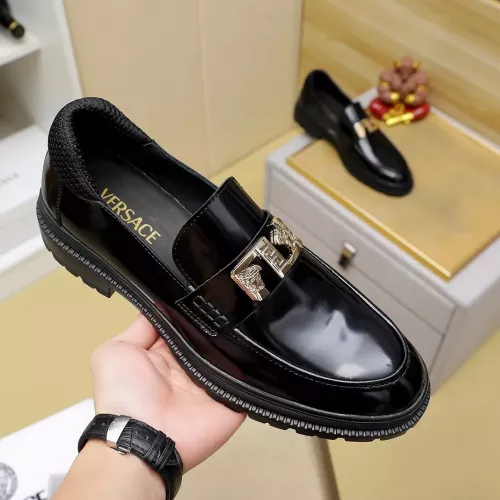 Replica Versace Leather Shoes For Men #1340214 $88.00 USD for Wholesale