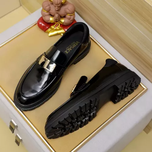 Replica Versace Leather Shoes For Men #1340214 $88.00 USD for Wholesale