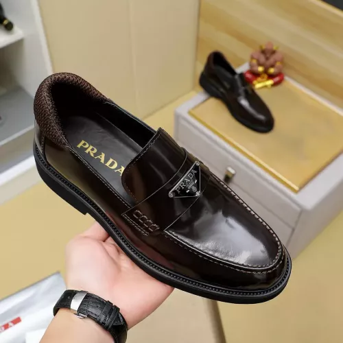 Replica Prada Leather Shoes For Men #1340215 $88.00 USD for Wholesale