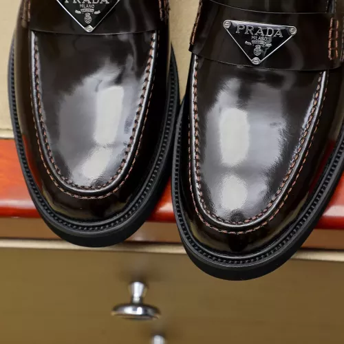 Replica Prada Leather Shoes For Men #1340215 $88.00 USD for Wholesale