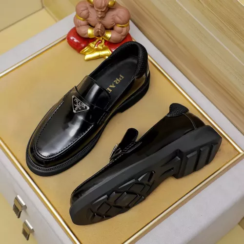 Replica Prada Leather Shoes For Men #1340216 $88.00 USD for Wholesale