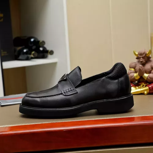 Replica Prada Leather Shoes For Men #1340217 $88.00 USD for Wholesale