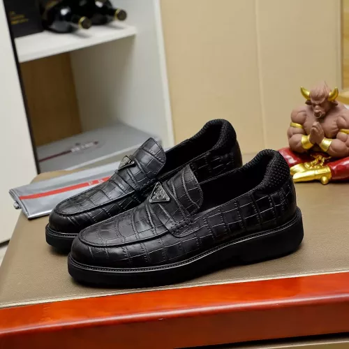 Prada Leather Shoes For Men #1340218 $88.00 USD, Wholesale Replica Prada Leather Shoes