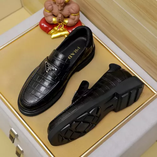 Replica Prada Leather Shoes For Men #1340218 $88.00 USD for Wholesale