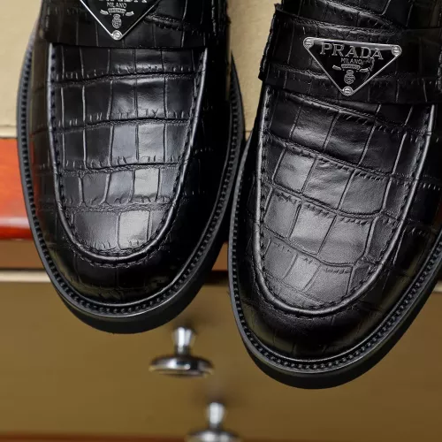 Replica Prada Leather Shoes For Men #1340218 $88.00 USD for Wholesale