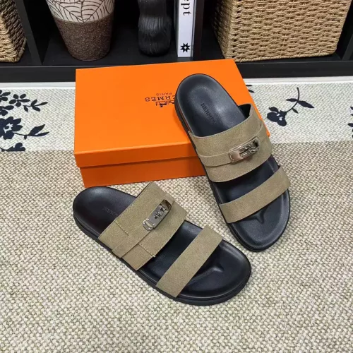 Hermes Slippers For Men #1340329 $60.00 USD, Wholesale Replica Hermes Slippers