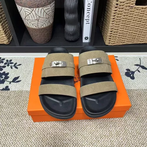 Replica Hermes Slippers For Men #1340329 $60.00 USD for Wholesale