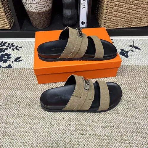 Replica Hermes Slippers For Men #1340329 $60.00 USD for Wholesale