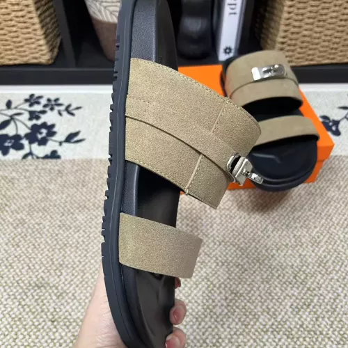 Replica Hermes Slippers For Men #1340329 $60.00 USD for Wholesale