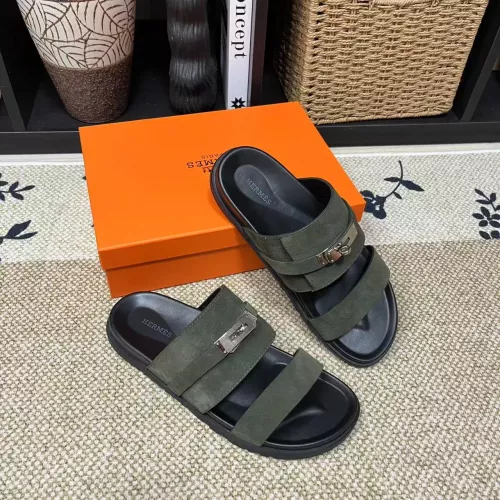 Hermes Slippers For Men #1340332 $60.00 USD, Wholesale Replica Hermes Slippers