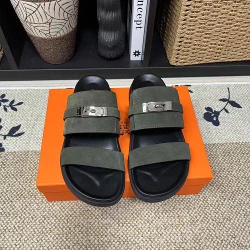 Replica Hermes Slippers For Men #1340332 $60.00 USD for Wholesale