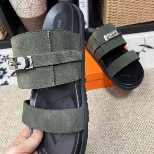 Replica Hermes Slippers For Men #1340332 $60.00 USD for Wholesale