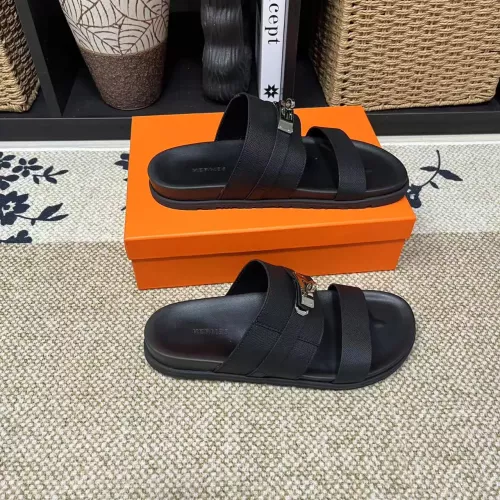 Replica Hermes Slippers For Men #1340336 $60.00 USD for Wholesale
