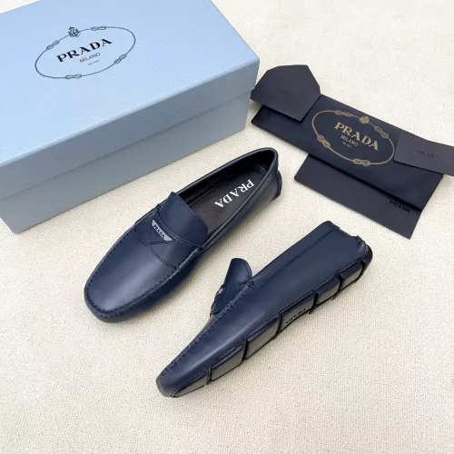 Prada Leather Shoes For Men #1340355 $125.00 USD, Wholesale Replica Prada Leather Shoes
